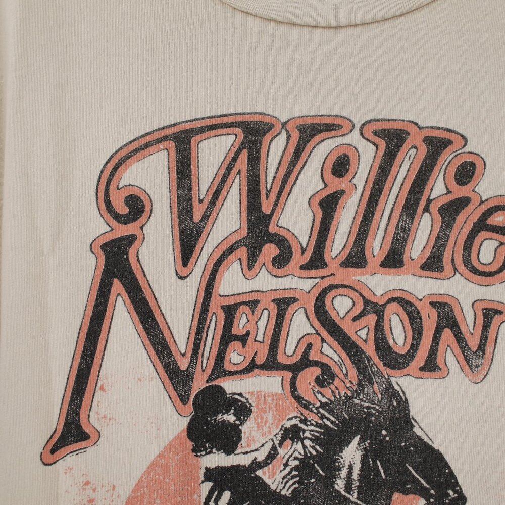 Daydreamer shirt womens XL Willie Nelson Route 66 graphic Tee in Sand crewneck - Picture 3 of 11